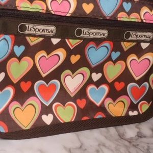 !SALE! LeSportsac travel cosmetic bag hearts